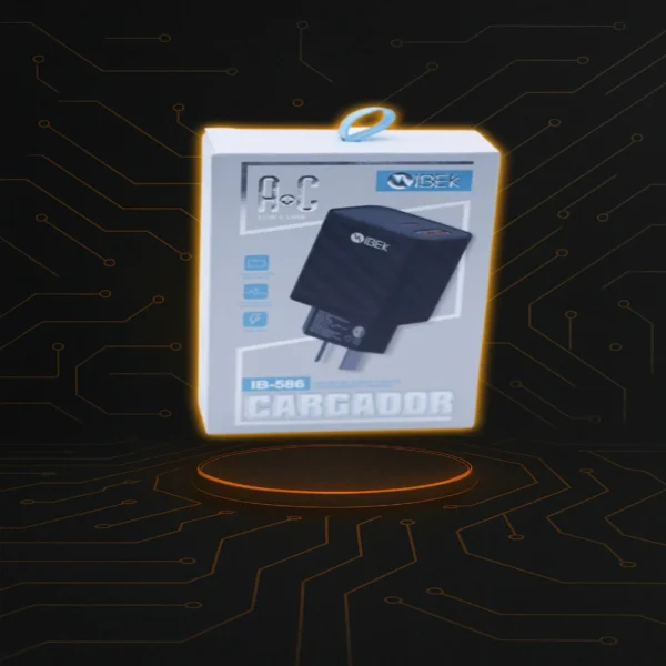 Cargador Ibek 15W+18W Carga rápida  Salida USB-A-USB-C