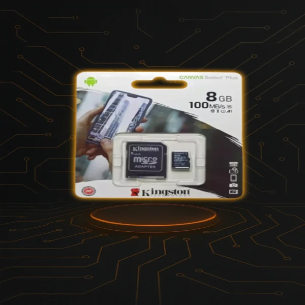 Memoria MicroSD Kingston 8GB (1) Memoria MicroSD Kingston de 8GB para celulares o cámaras