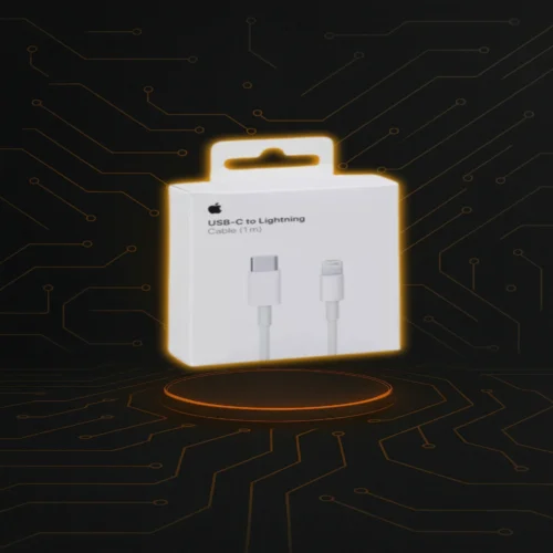 Cable Lightning a USB-C de 1 metro, compatible con carga rápida.