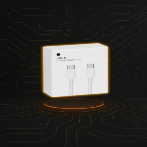 Cable USB-C a USB-C de 2 metros, ideal para laptops, tablets y teléfonos.