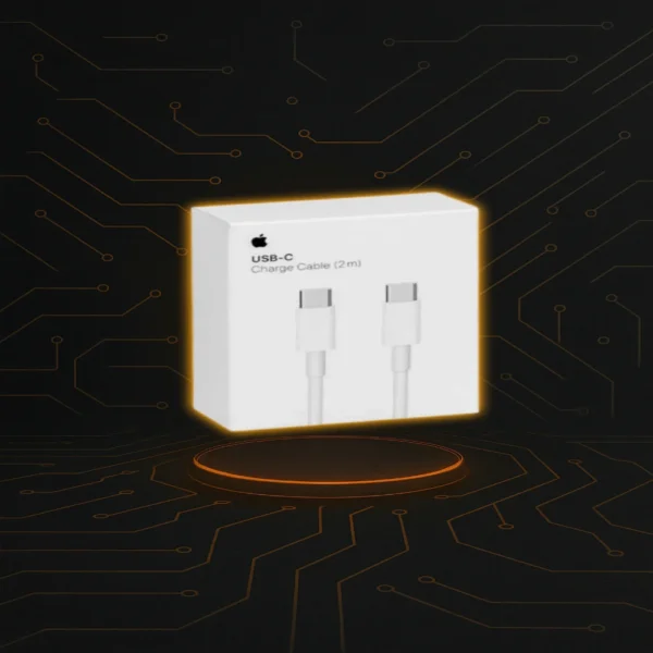 Cable USB-C a USB-C de 2 metros, ideal para laptops, tablets y teléfonos.