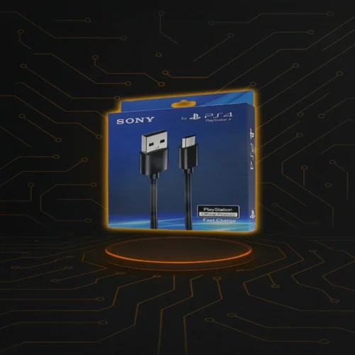 Cable Micro USB (V8) a USB-A de 1,5 metros para PS4, carga eficiente.