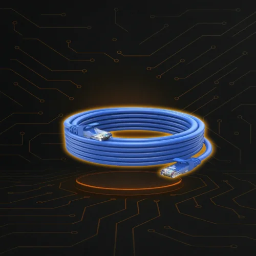 Cable Ethernet azul de 15 metros, conexión estable a larga distancia.