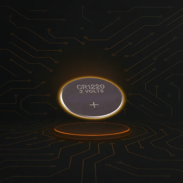 Batería CR1220 botón de litio para calculadoras, placas madre y relojes digitales.
