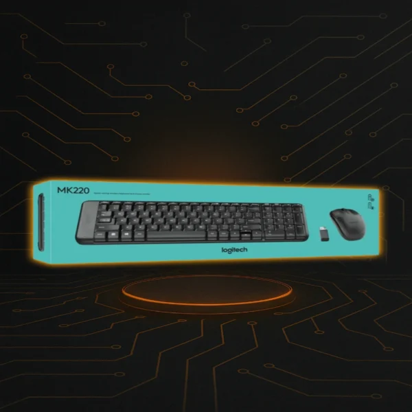 Combo teclado y mouse inalámbricos Logitech MK220 compactos para PC y notebook