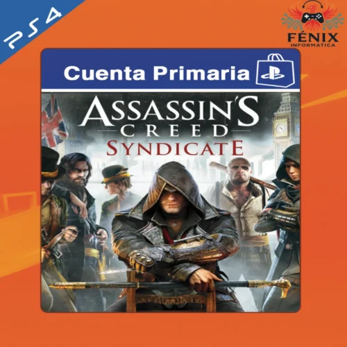 Assassin’s Creed Syndicate digital primario mostrado con portada PS4, jugable en PS5 mediante retrocompatibilidad. No cuenta con versión nativa de PS5.