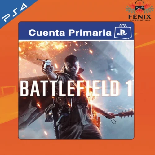 Battlefield 1 digital primario mostrado con portada PS4, jugable en PS5 mediante retrocompatibilidad. No cuenta con versión nativa de PS5.