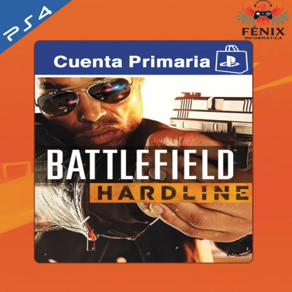 Battlefield Hardline digital primario mostrado con portada PS4, jugable en PS5 mediante retrocompatibilidad. No cuenta con versión nativa de PS5.