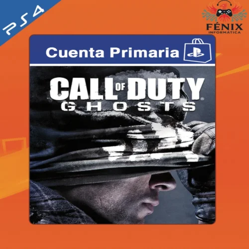Call of Duty Ghosts Gold Edition digital primario mostrado con portada PS4, jugable en PS5 mediante retrocompatibilidad. No cuenta con versión nativa de PS5.