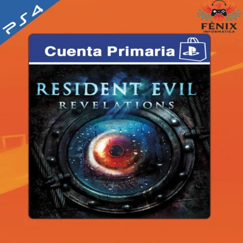 Resident Evil Revelations digital primario mostrado con portada PS4, jugable en PS5 mediante retrocompatibilidad. No cuenta con versión nativa de PS5.