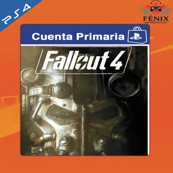 Fallout 4 digital primario mostrado con portada PS4, jugable en PS5 mediante retrocompatibilidad. No cuenta con versión nativa de PS5.