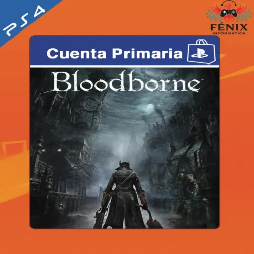 Bloodborne digital primario mostrado con portada PS4, jugable en PS5 mediante retrocompatibilidad. No cuenta con versión nativa de PS5.