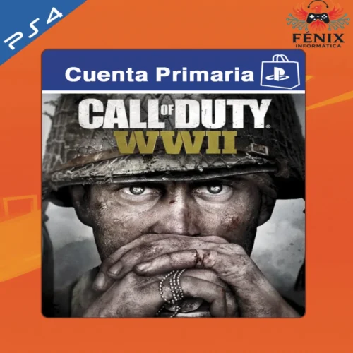 Call of Duty WWII Gold Edition digital primario mostrado con portada PS4, jugable en PS5 mediante retrocompatibilidad. No cuenta con versión nativa de PS5.