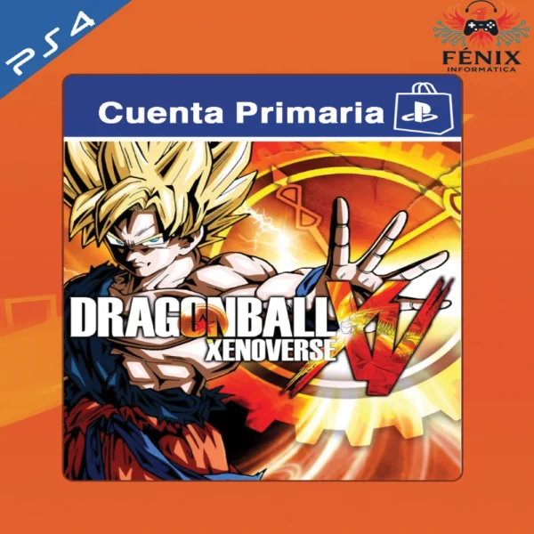 Dragon Ball Xenoverse digital primario mostrado con portada PS4, jugable en PS5 mediante retrocompatibilidad. No cuenta con versión nativa de PS5.
