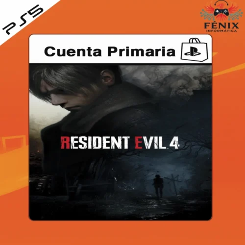 Resident Evil 4 Remake edición digital primaria PS5, compatible con PS4. La versión nativa de PS5 incluye mejoras gráficas, rendimiento y DualSense.