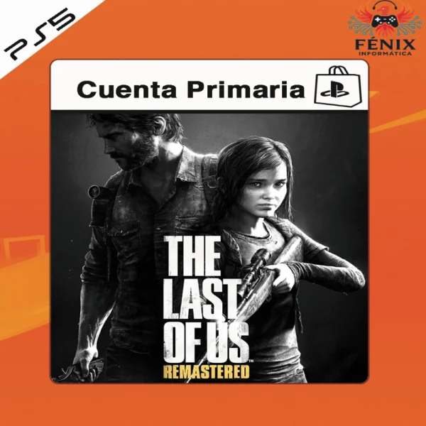 The Last of Us Remastered digital primario mostrado con portada PS5, versión de PS4 jugable en PS5 mediante retrocompatibilidad. No existe versión nativa de PS5.