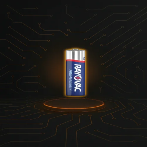 Pilas AA Rayovac alcalinas de alto rendimiento para uso diario.