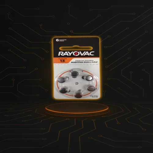 Baterías auditivas L13-6LAZM zinc-aire para audífonos digitales.