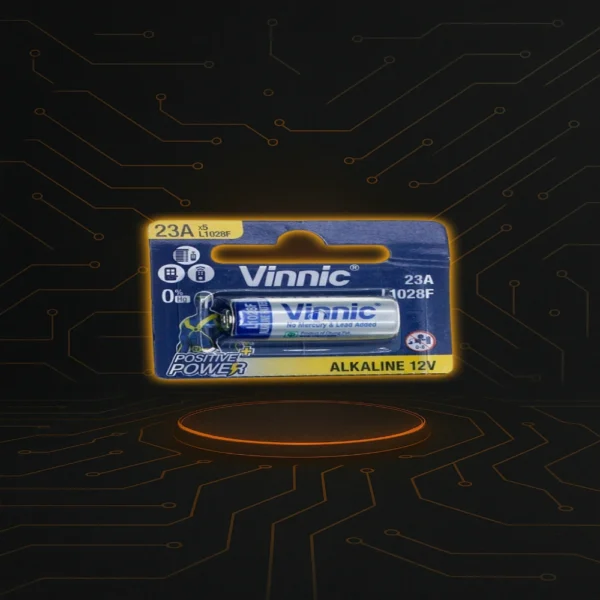 Pila Vinnic 23A 12V para controles remotos de autos y alarmas.