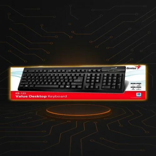 Teclado alámbrico Genius KB125 USB resistente para oficina y uso hogareño.
