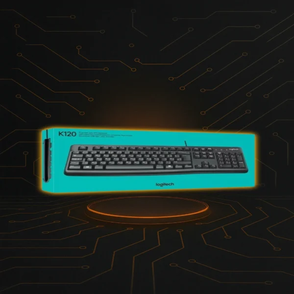 Teclado alámbrico Logitech K120 con conexión USB para PC y notebooks.