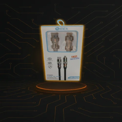 Cable 4 en 1 IBEK CB-2529 con puntas reforzadas para carga y sincronización de datos